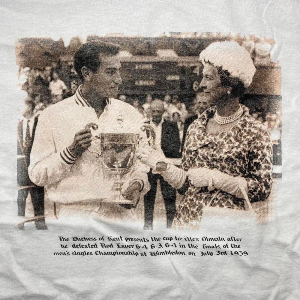 Vintage 90s Alex Olmedo Wimbledon tennis USC alumn shirt‎ XL